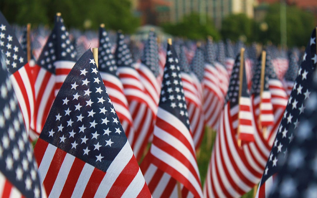 American flags